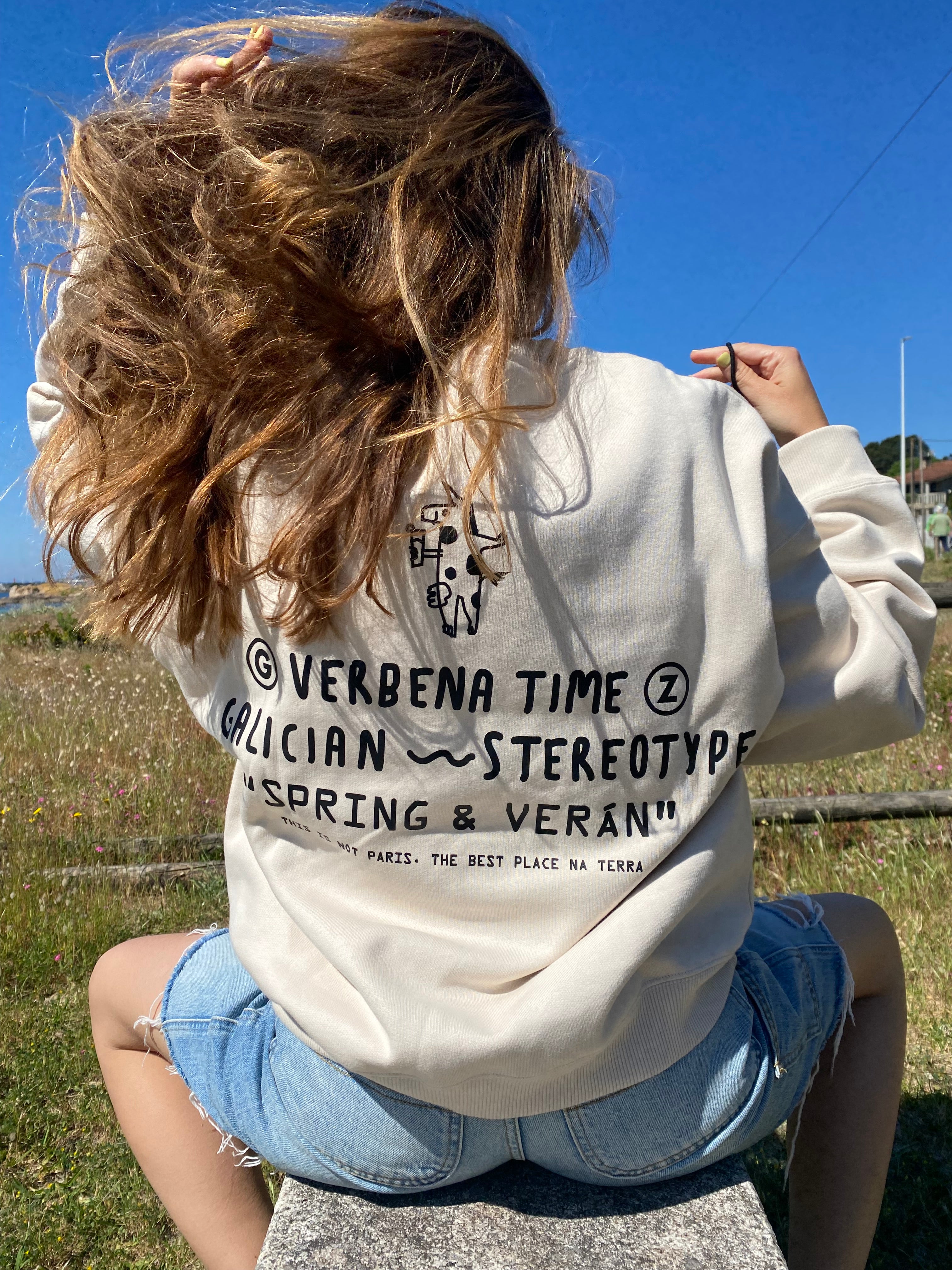 Sudadera beige verbena