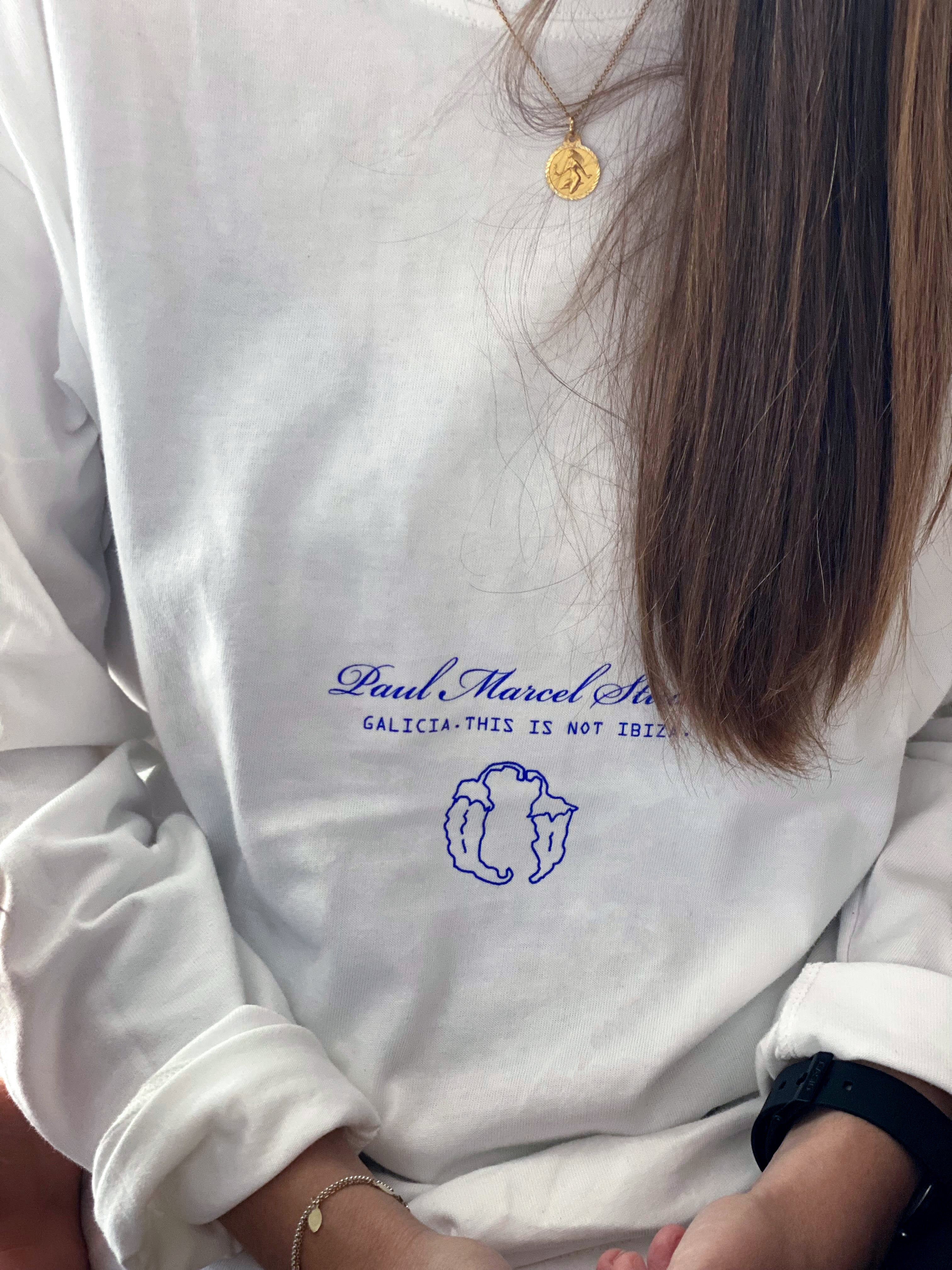 CAMISETA manga larga pemento blanca