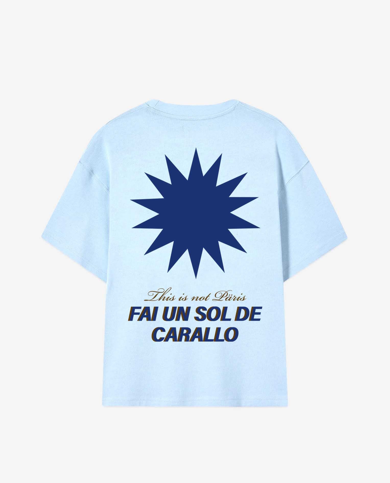 Camiseta azul fai un sol de carallo