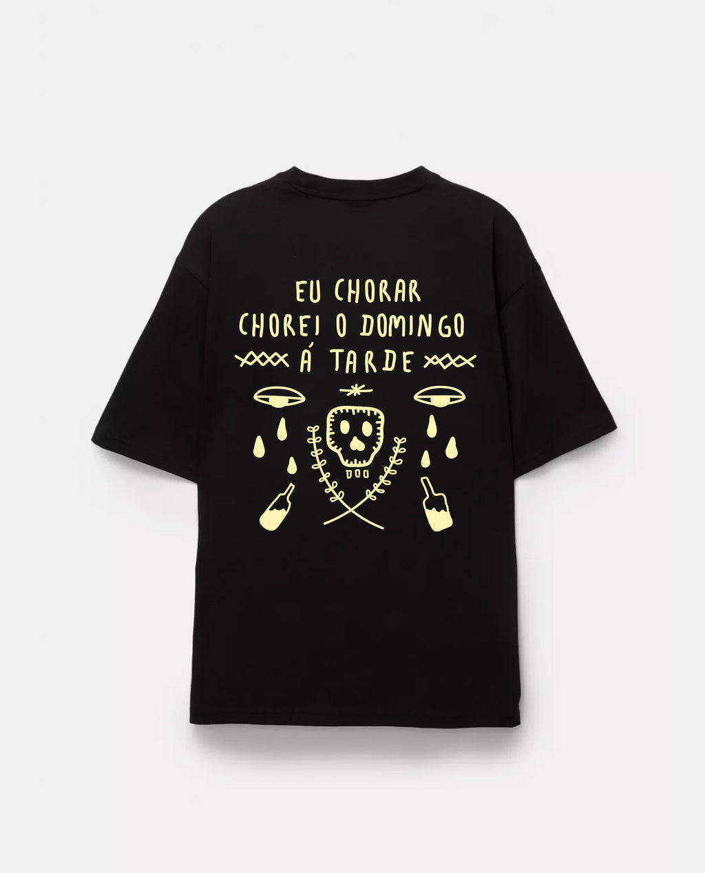 Camiseta negra chorar chorei