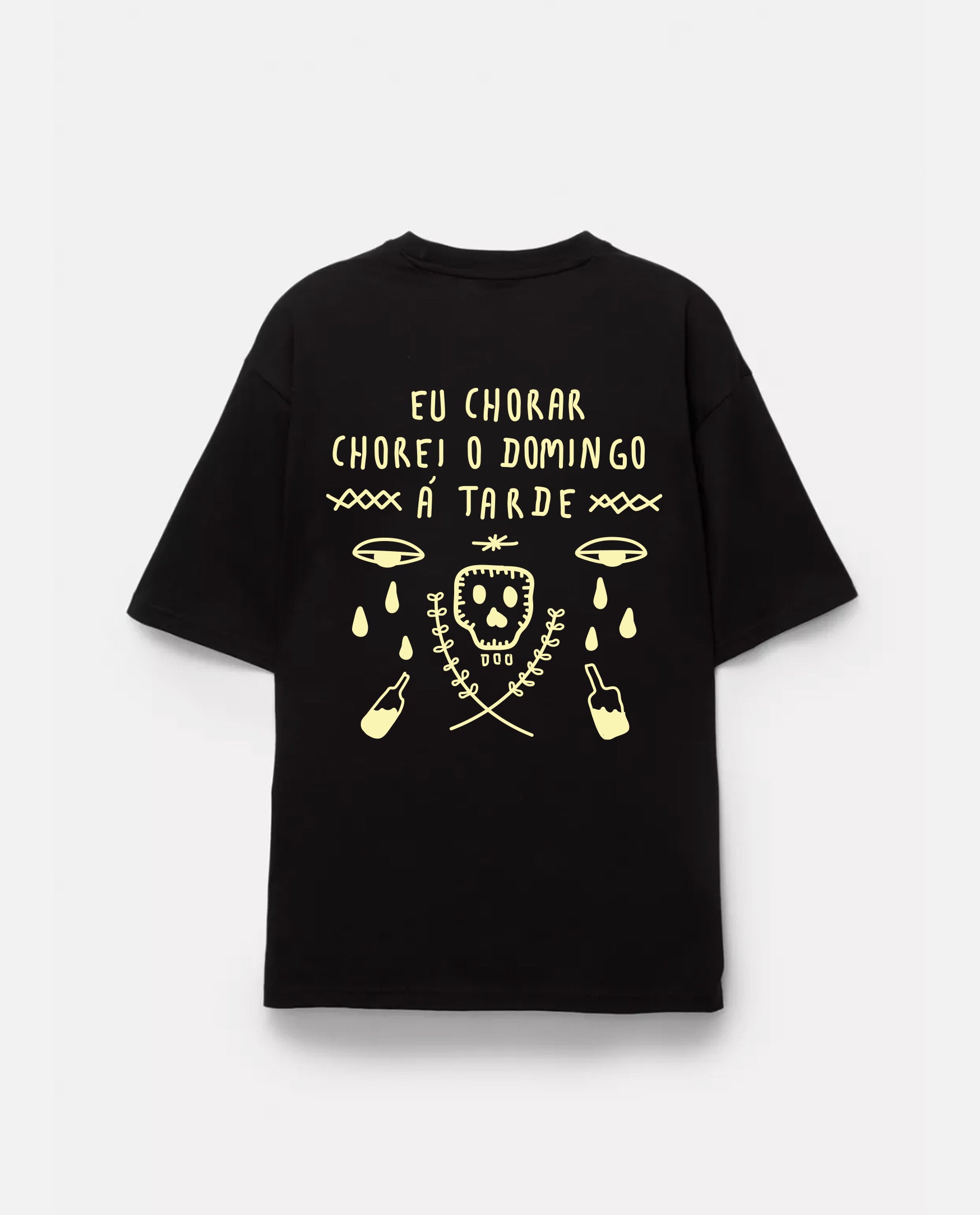 Camiseta negra chorar chorei
