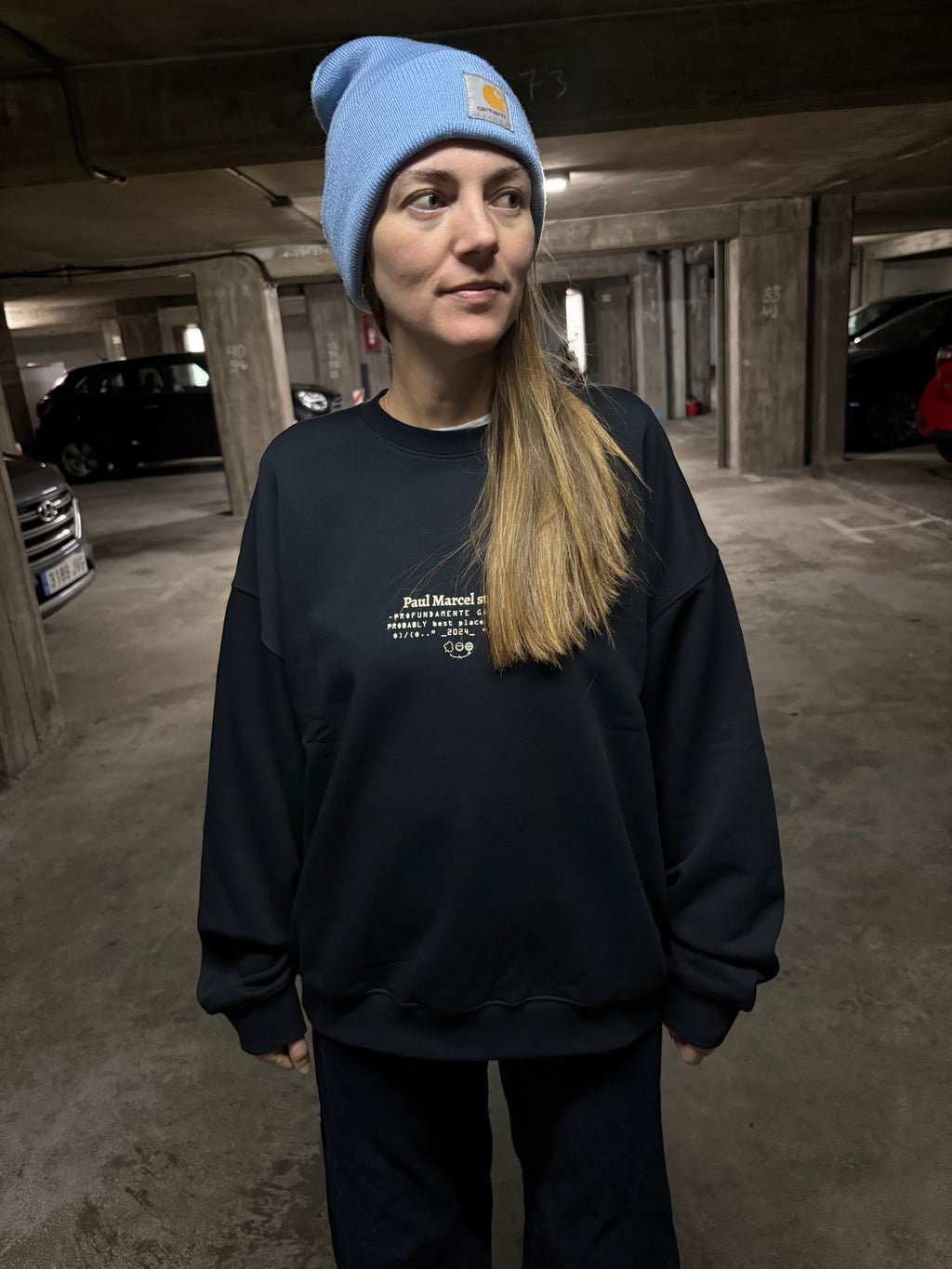 Sudadera Miña Terra azul oscura SIN capucha