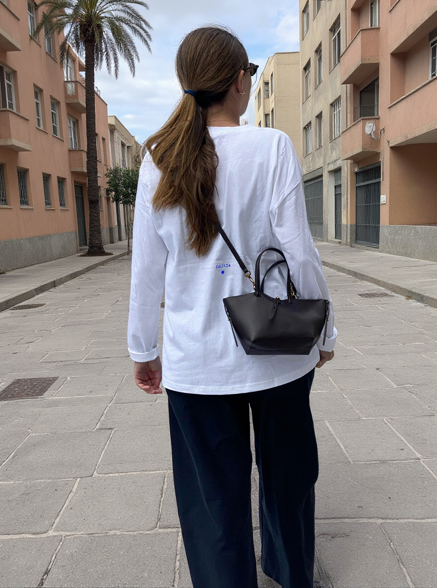 CAMISETA manga larga pemento blanca