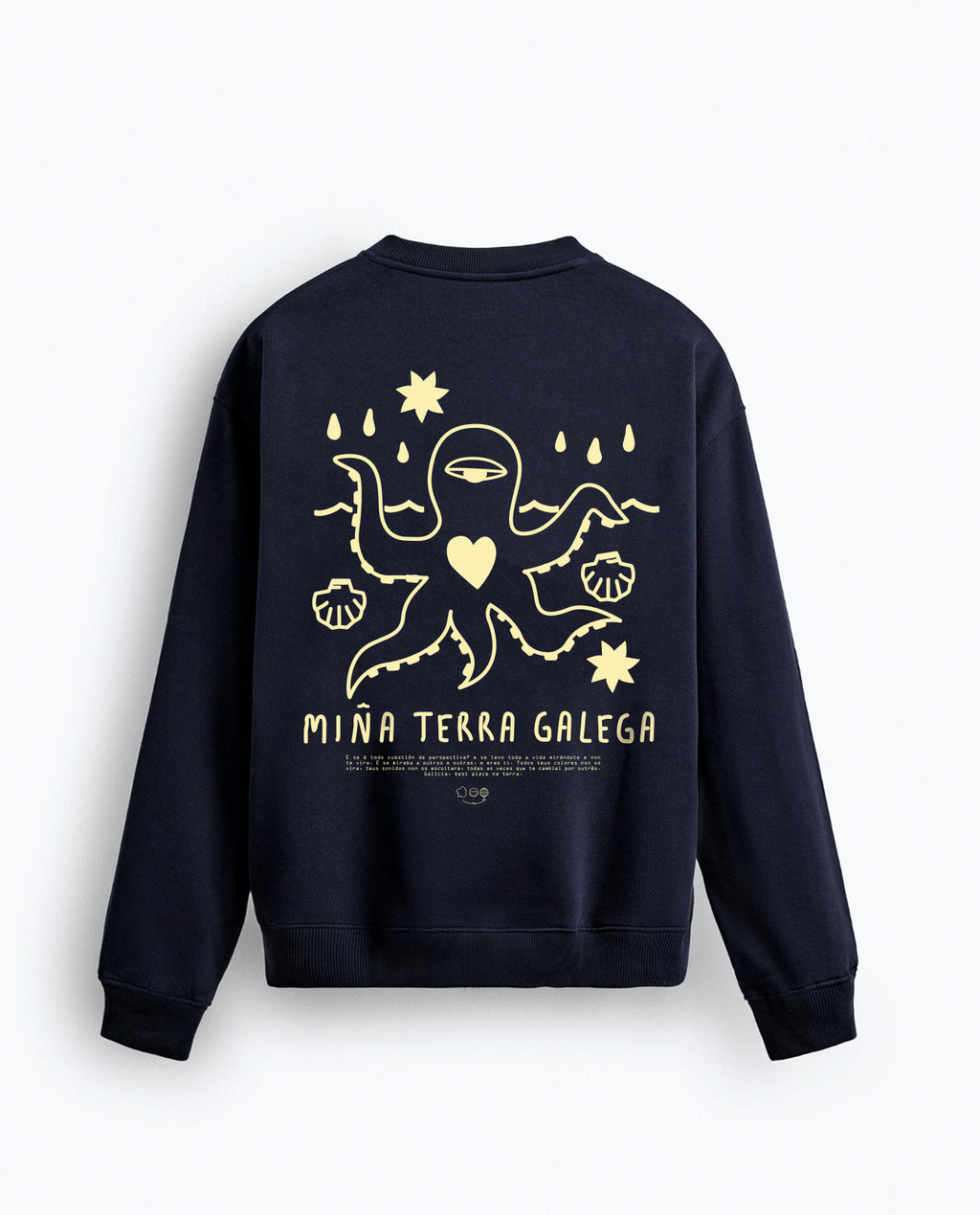 Sudadera Miña Terra azul oscura SIN capucha