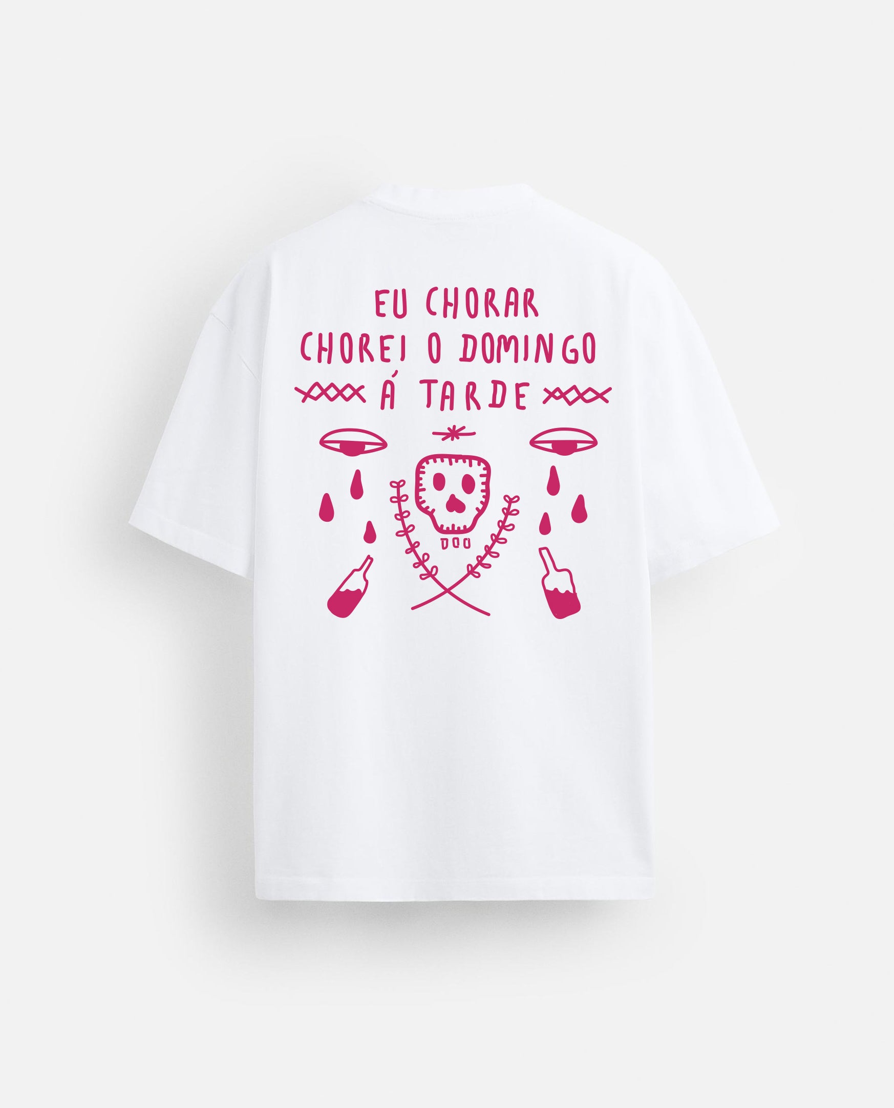 Camiseta blanca chorar chorei