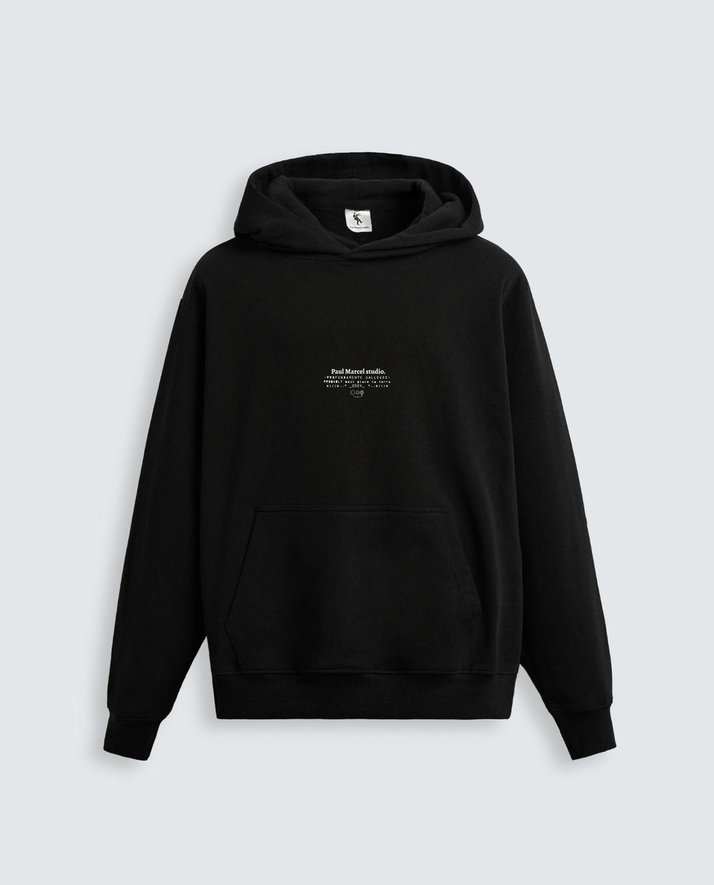 Sudadera negra rianxeira descalciña